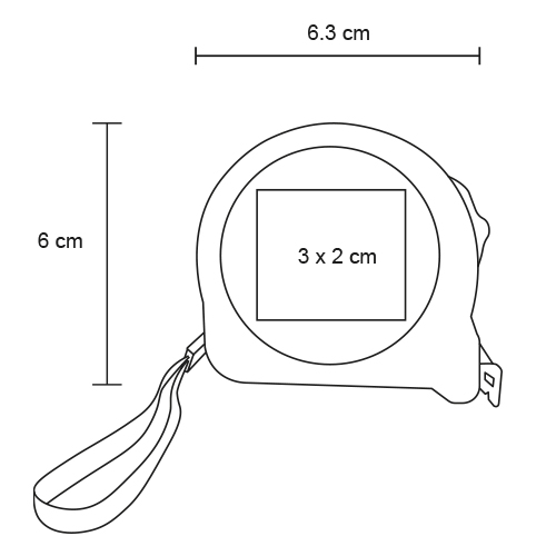 Flexómetro con cinta metálica